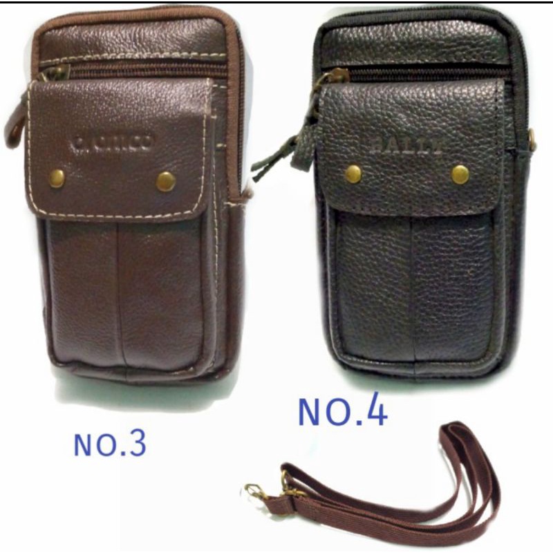 sarung hp kulit sapi asli double plus selempang dompet hp kulit