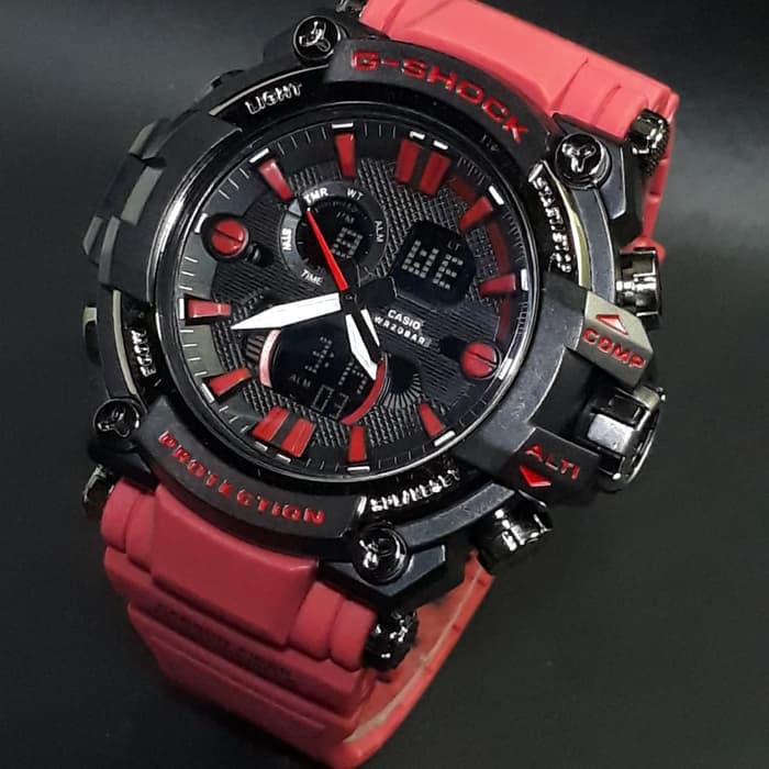 Jam tangan SPORT New G-SHOCK G Shock GST201 red black