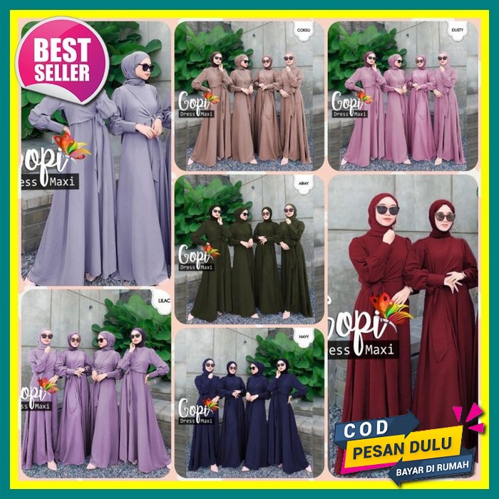 Baju Gamis Wanita Pesta Lebaran Idul Fitri Trend Kekinian Terbaru 2022 Pesta Kondangan Remaja Murah 
