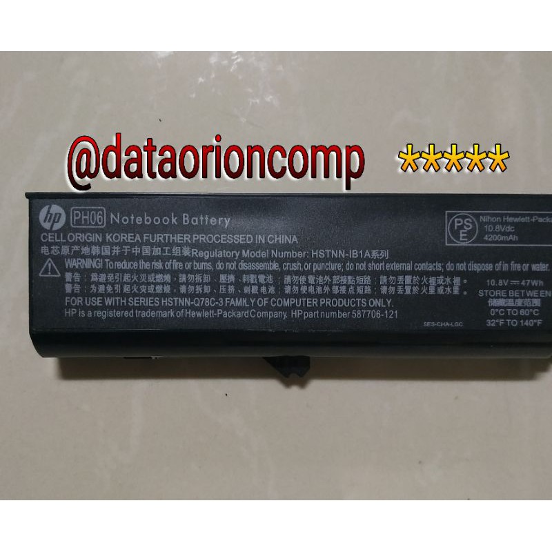 Baterai Battery Laptop HP ProBook 4420 4420S CQ320 CQ321 CQ325 CQ326 CQ420 CQ421 CQ425 CQ620 CQ621 PH06