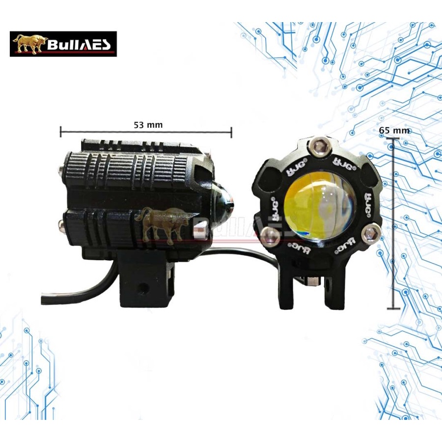 Lampu tembak Laser FOGLAMP D3 ULIR SUPERBRIGHT Hi LOO