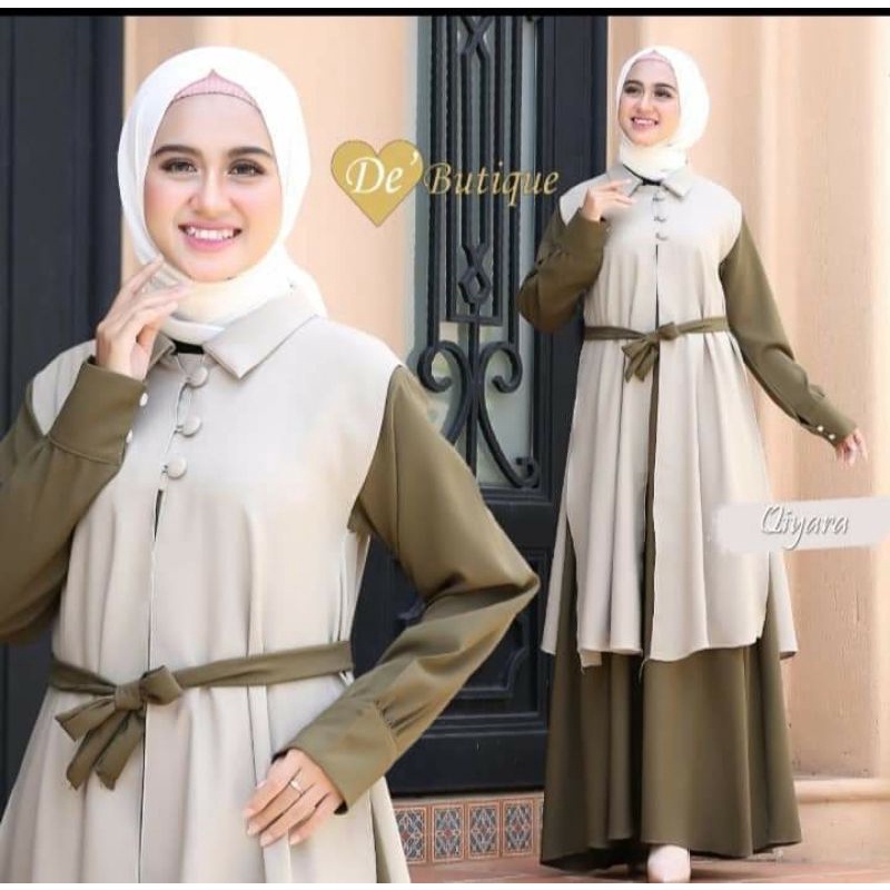 Gamis QIYARA Dress OUTER ORI By DE BUTIQUE