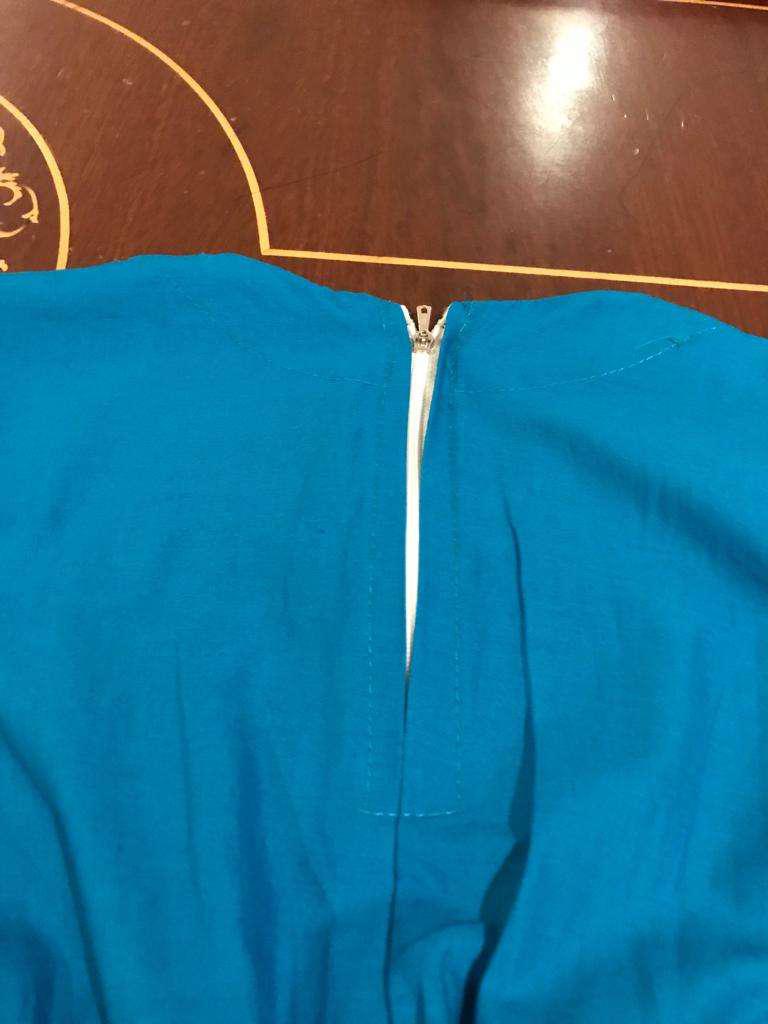 Dress Batik Couple Plus Anak Bunga Biru