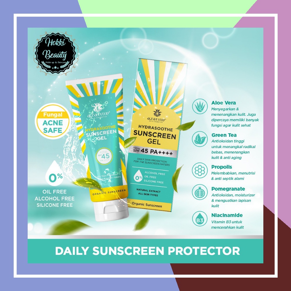 AZARINE HYDRASHOOTHE SUNSCREEN GEL SPF 45 (NEW!) | HYDRASOOTHE SUNSCREEN MIST SPF 50 | HYDRAMAX - C SUNSCREEN