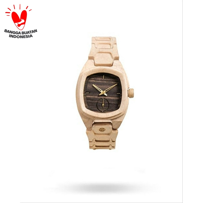 Matoa Way Kambas Mini Jam Tangan Kayu Pria/Wanita/Unisex - Maple