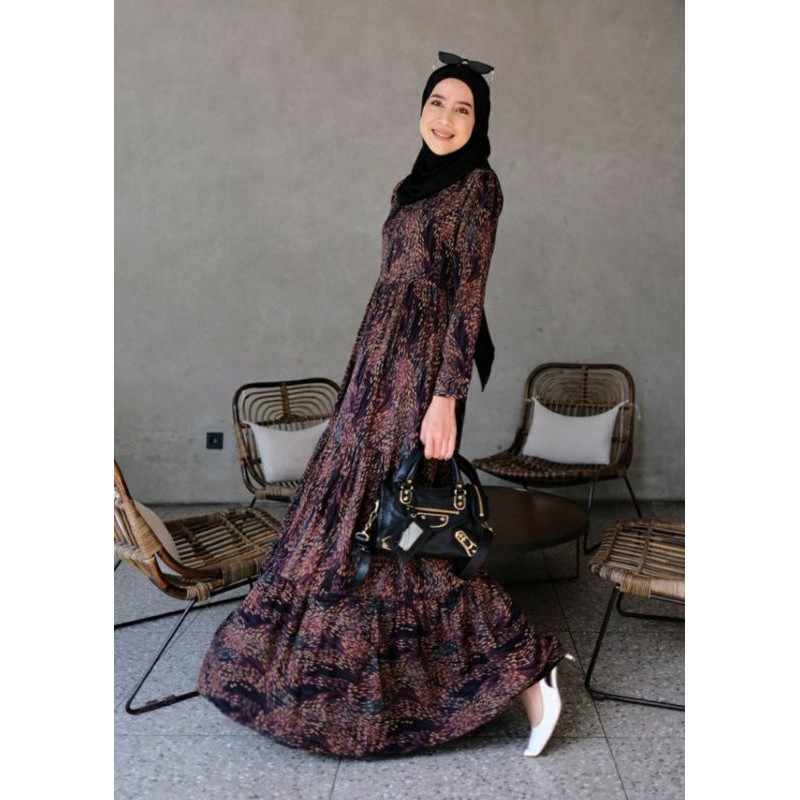 Amara Dress 'Rain' by GONEGANI - Purple size S