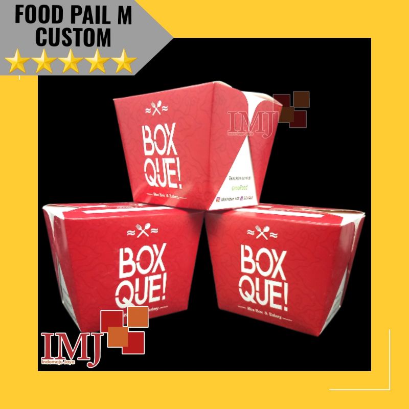 RICE BOX CUSTOM CETAK FOOD PAIL M CUSTOM FOODPAIL BOX NASI KARDUS AYAM GEPREK CUSTOM