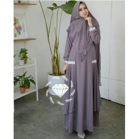 Baju Gamis Syari Terbaru 2020 Btary Syari plus khimar/ Baju Gamis Syari Murah