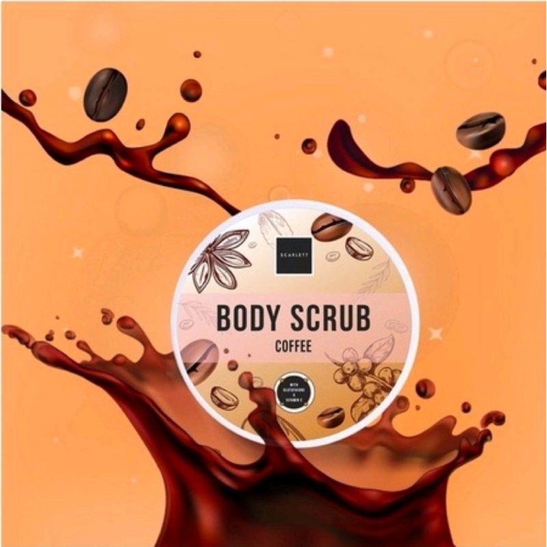 Scarlett Coffee Body Scrub 250gr / Shower Scrub 300ml