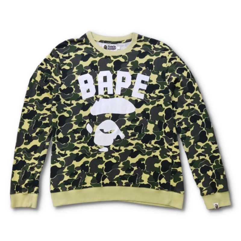 crewneck bape camo second original