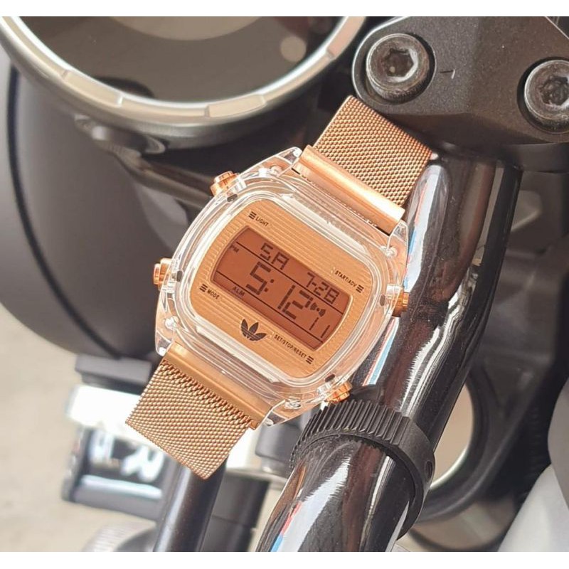 ( COD ) Jam Tangan Wanita Adidas Water Resist Rantai Pasir Magnet TI90173 HB Digital Free Baterai