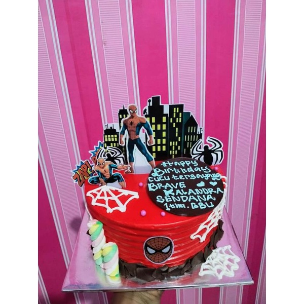 TOPPER SPIDERMAN BISA REQUEST NAMA