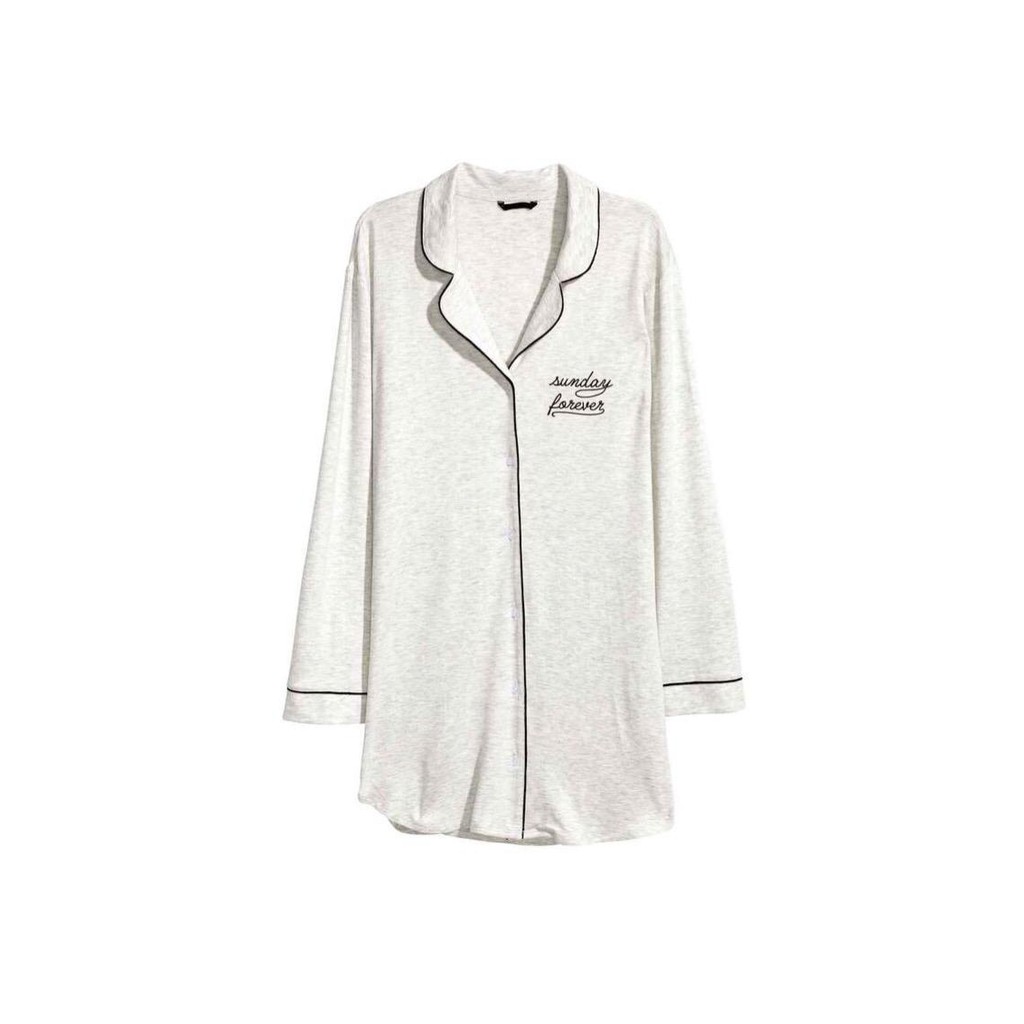 HNM HM Basic Jersey NightShirr Dress Pajamas Baju tidur wanita