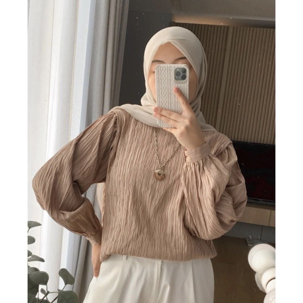 1KG MUAT 5PCS | OLIVE LADY CRUSH SHIRT TOP HITS OOTD SELEBGRAM FASHION GROSIR WANITA TERMURAH