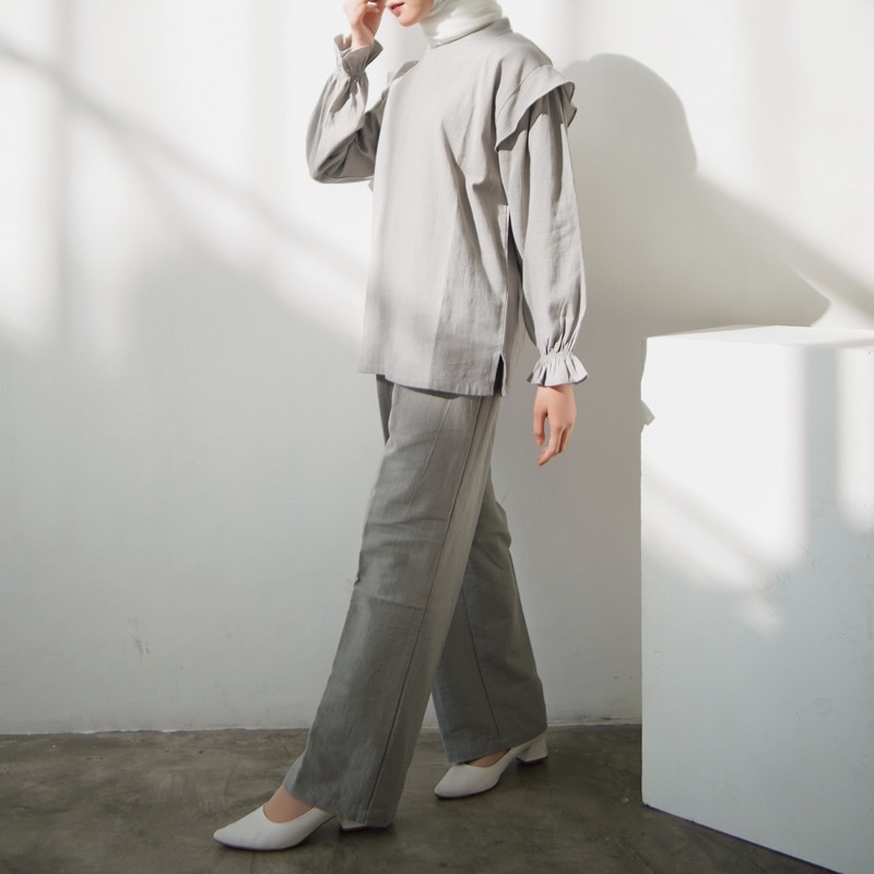 ELLE LINEN SERIES ( ONESET )-Grey