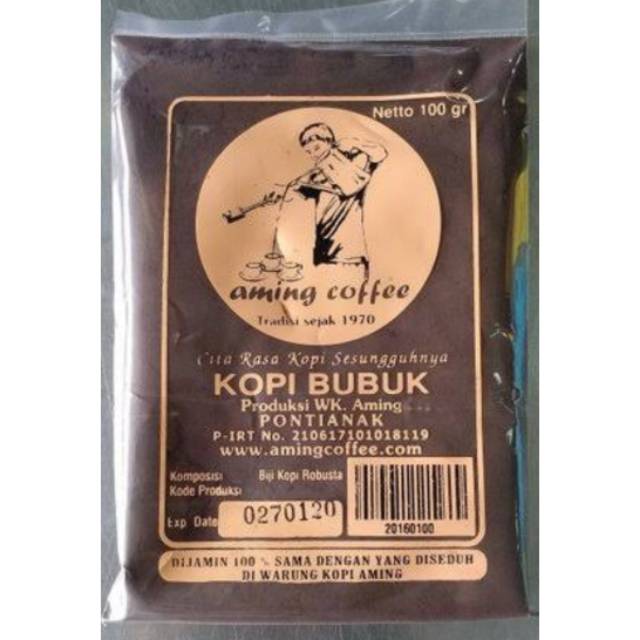 

Kopi Bubuk Aming 100gr Kopi legendaris khas Pontianak Kalbar