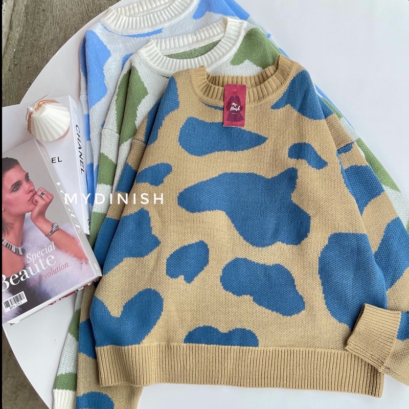 Momo Cow Blouse -  Atasan Blouse Wanuta Motif Sapi