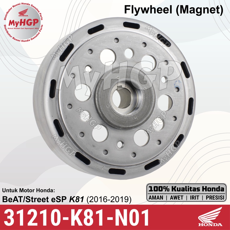 31210-K81-N01 - Flywheel / Magnet - Honda BeAT / Street 2016 2017 2018 2019 2020 Non LED Pertama 312