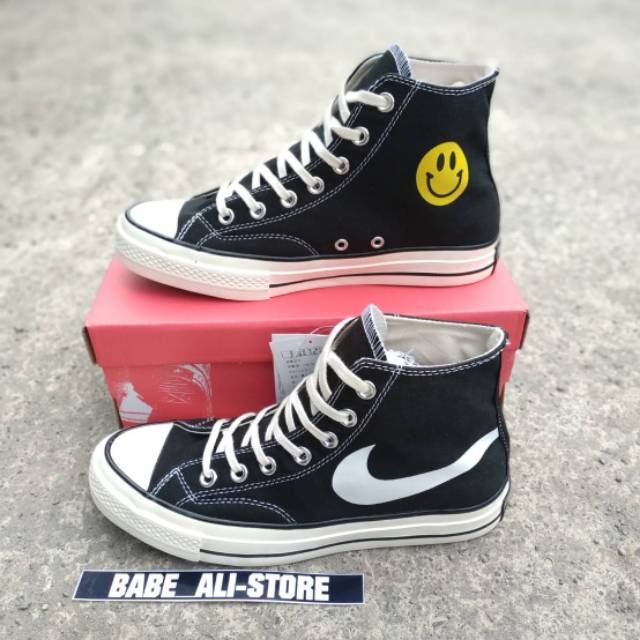 SEPATU CONVERSE 70S HIGH X NIKE SWOOSH SMILE EMOTICON