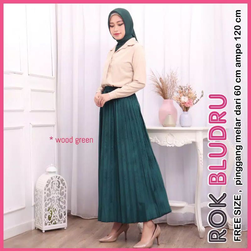 ROK VELVET PKISKET BLUDRU / ROK BLUDRU PLISKET