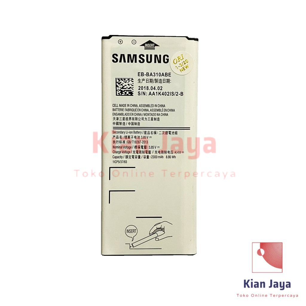 [Garansi 100% Ori] Baterai Samsung Galaxy A3 2016 / Batre Batrai Battery Hp A310 Original