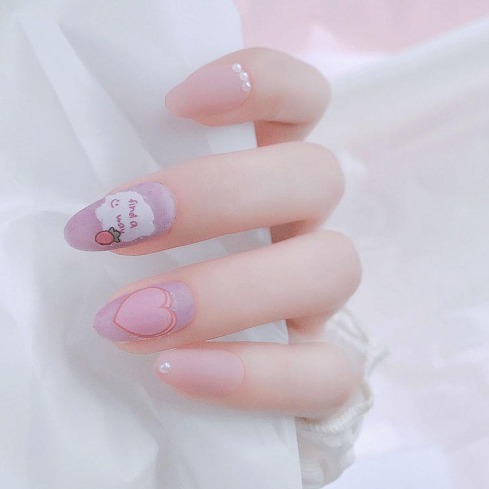 AUGUSTINA Agustina Seri Beruang Stiker Kuku Fashion Kartun Perekat Diri DIY Dekorasi Nail Art