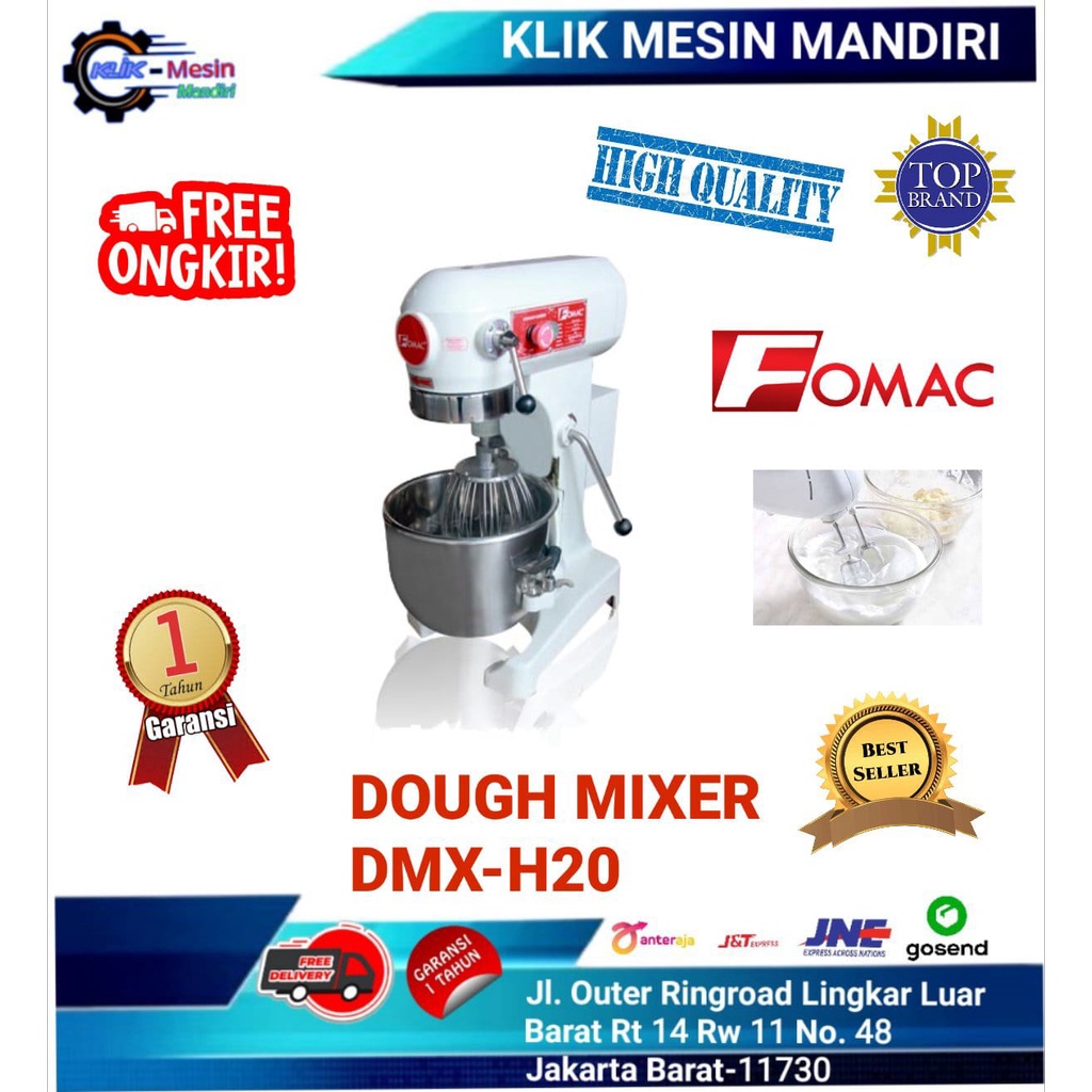 Planetary Dough Mixer Mesin Pengaduk Adonan 20 Liter DMX-H20 FOMAC