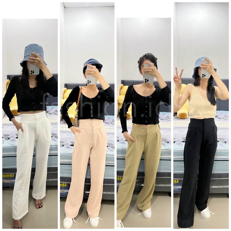 CELANA KULOT PANTS KEKINIAN / CELANA VIRAL KULOT SCUBA PREMIUM WANITA KOREA HIGHWAIST / CELANA WANIT