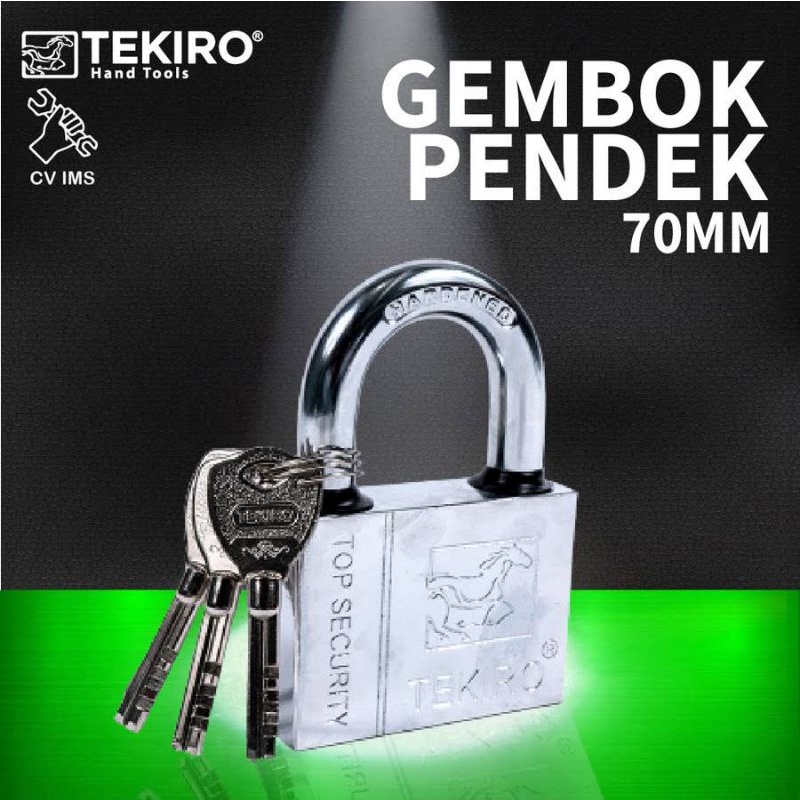 Gembok Leher Pendek 70mm Tekiro Original