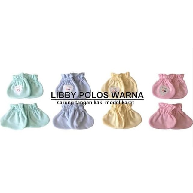 LIBBY SARUNG TANGAN &amp; SARUNG KAKI BAYI KARET SERUT