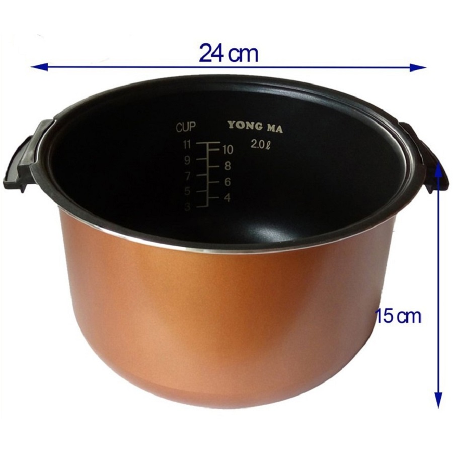 Panci Teflon Inner Pot Yongma Eco Ceramic 2L 2 Liter Kuping