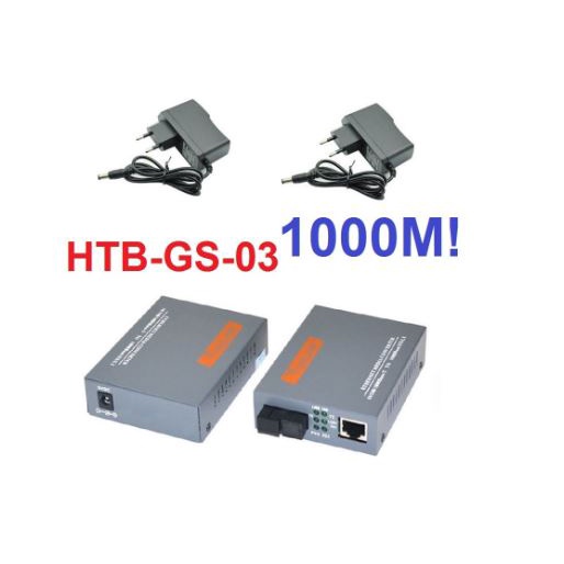 Fiber optical rj45 media converter Netlink Gigabit ethernet 10/100/1000 htb-gs-03 A/B set - Konverter FO to lan