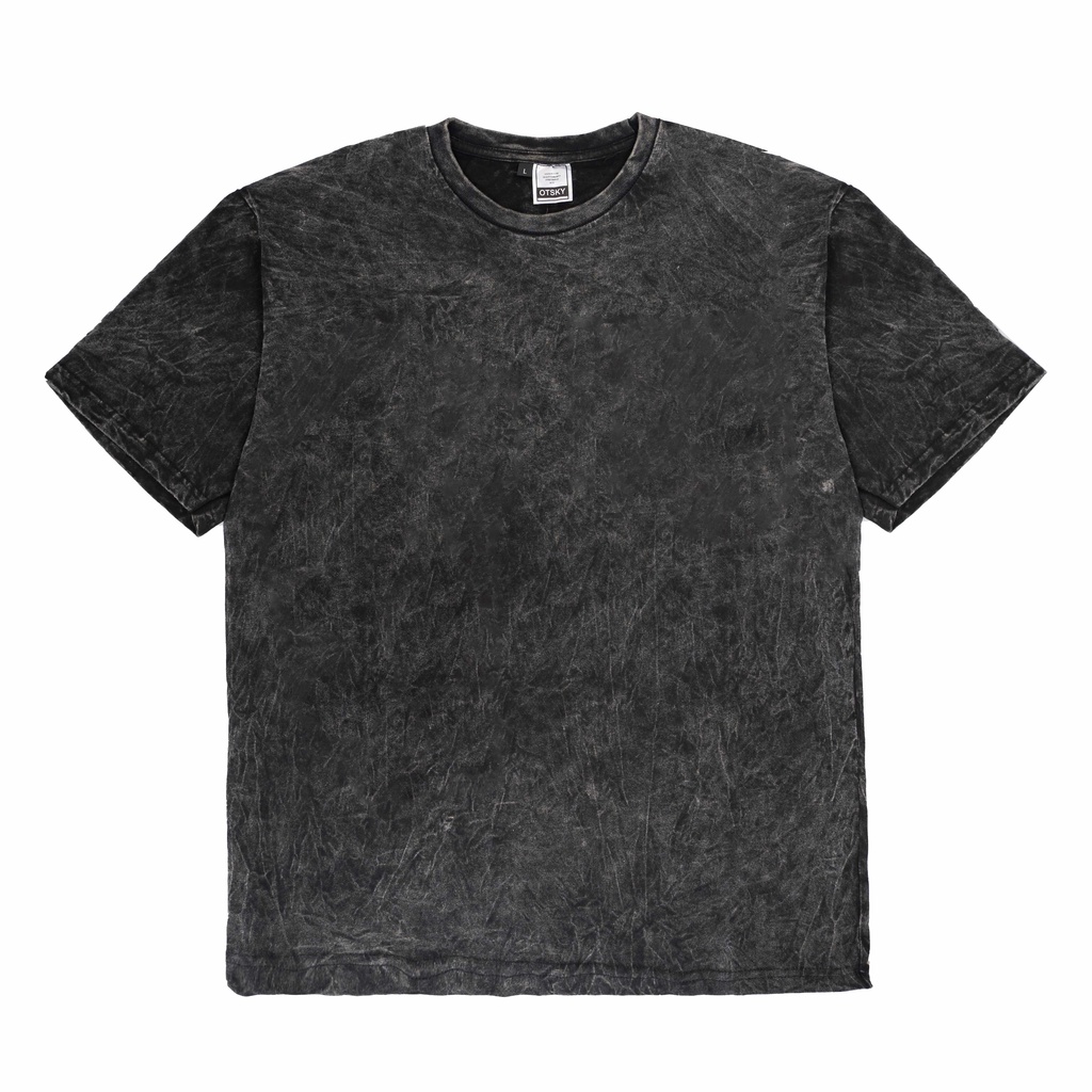 Otsky Kaos Pria Polos Washing Katun Cotton Combed 24s Pendek (M12)