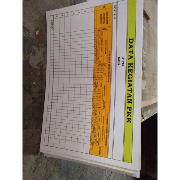 papan data pkk ready stok. papan pokja