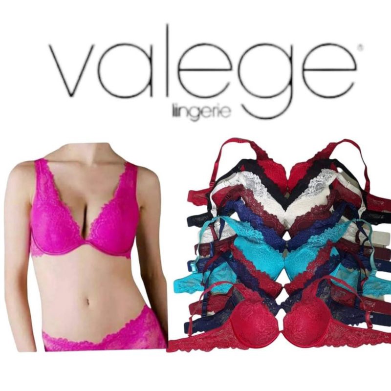 Bra lace VALEGE (cut label) Windflower push up available 9 color