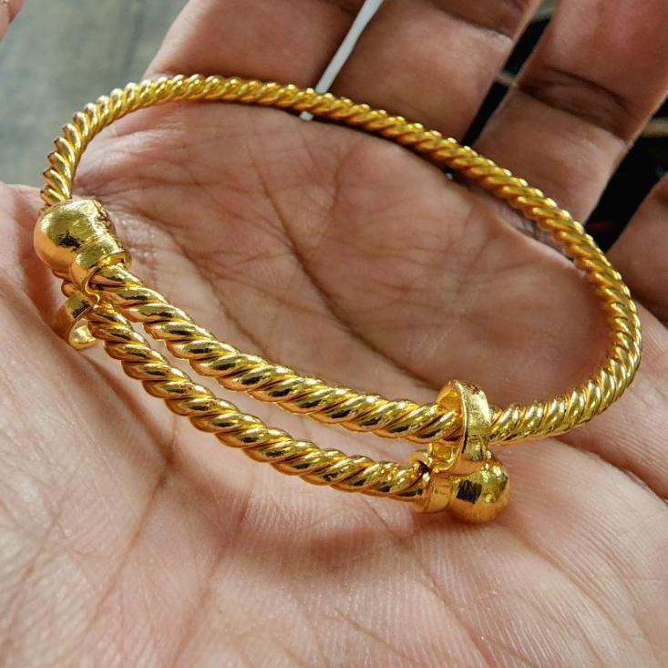 Lebih Puas Gelang Lilit Pintal Mini Lapis Emas 24k