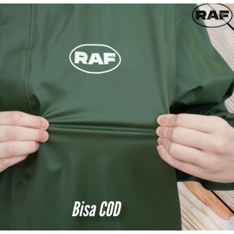 JAS HUJAN RAF,RAINCOAT,JAS HUJAN TERBAIK•PRIA WANITA DEWASA warna hijau army