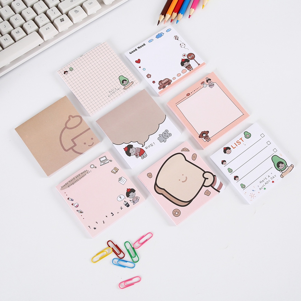 

KOREAN Bread Baker Memo Sticky Notes / Stick Note motif Korean Bread