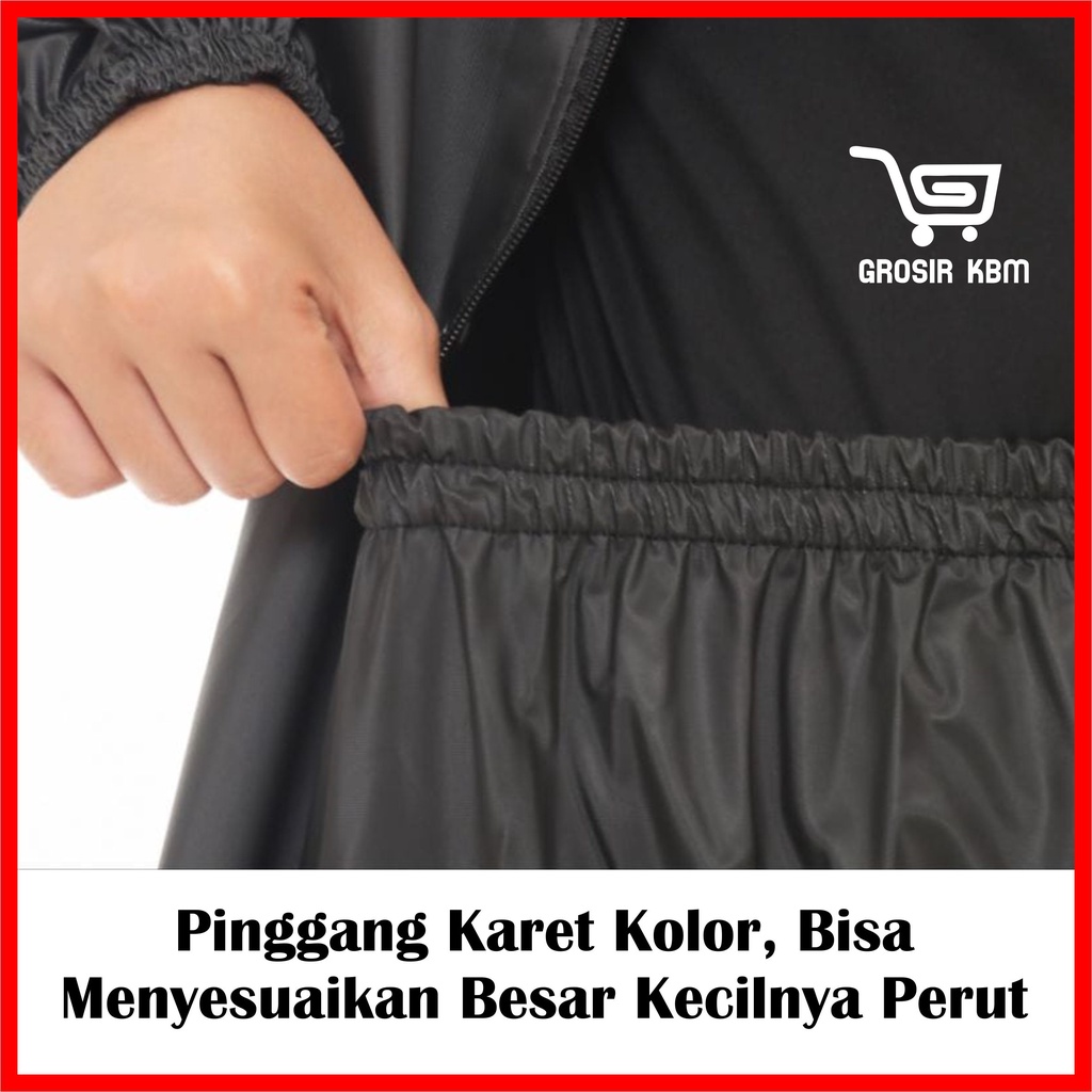 Jas Hujan Raincoat Mantol mantel Jas ujan Pria Wanita Dewasa Bahan lentur tebal karet Anti rembes merk KANZEIN setelan jaket celana