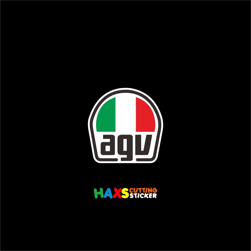 Cutting Sticker AGV Helmet 6 CM x 6 CM helm