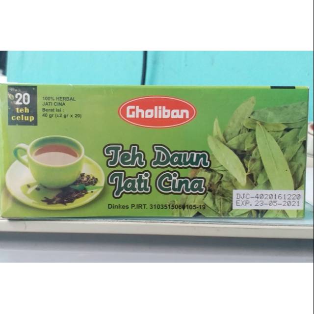 

Teh herbal (teh celup daun jati cina) Gholiban isi 20sachet