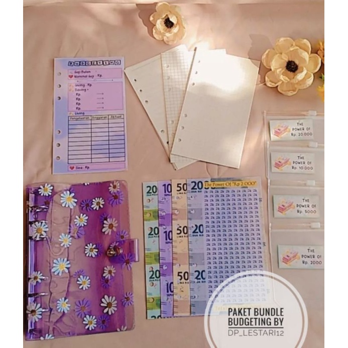 Jual Binder Budgeting Paket Bundle Budgeting Lengkap Binder Daisy A Binder Squin Binder