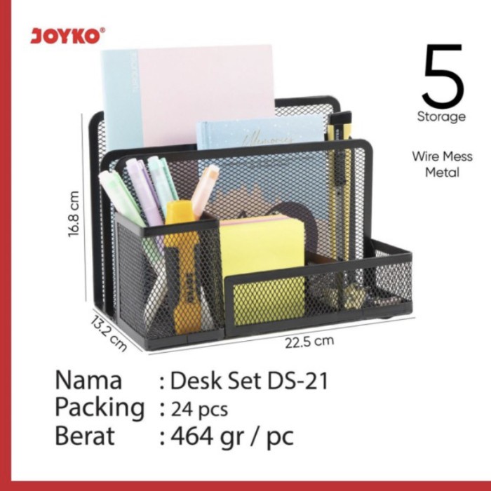 

Murah Desk Set Joyko Pen Holder Tempat Alar Tulis Jaring Ds-21 Bagus