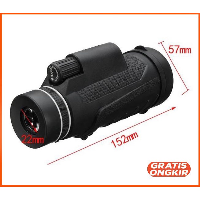 Moge Teropong Monokular Smartphone 40 x 60 Type B