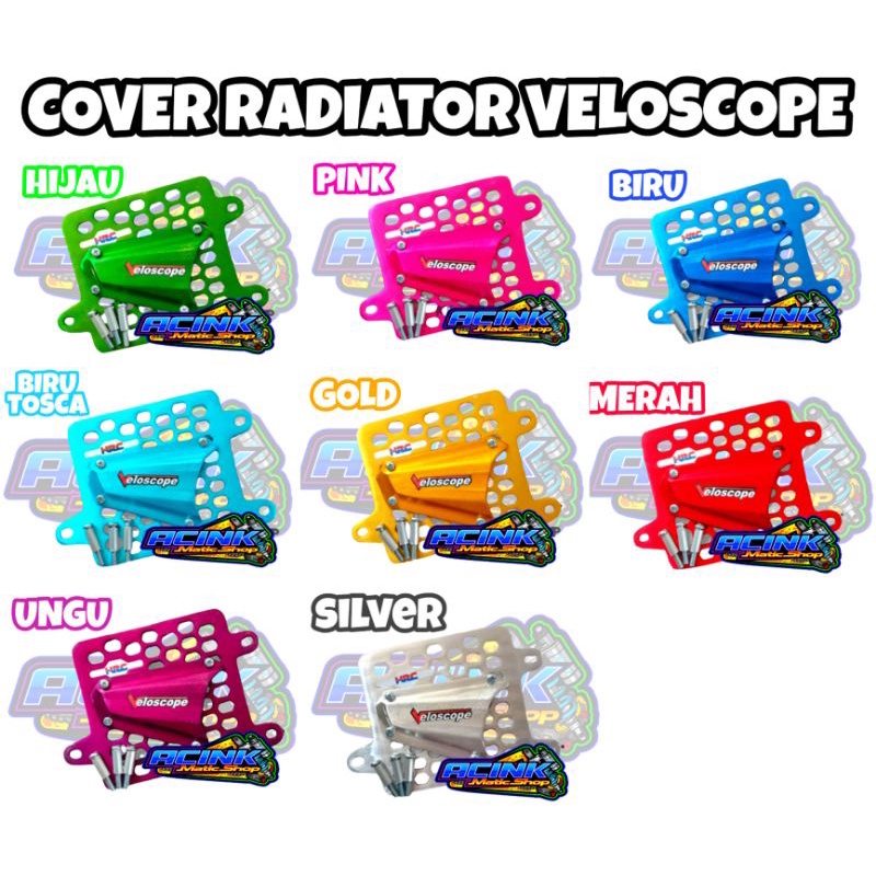 Cover radiator HRC veloscope vario 125 150 pcx adv cnc / Tutup cover radiator hrc cnc vario 125 150 pcx adv