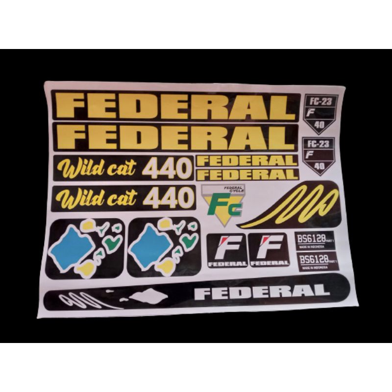 Stiker Striping Sepeda Federal Wild Cat 440
