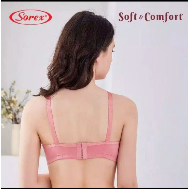 Bra Sorex Soft dan Comfort 17228 Busa tanpa kawat Cup besar