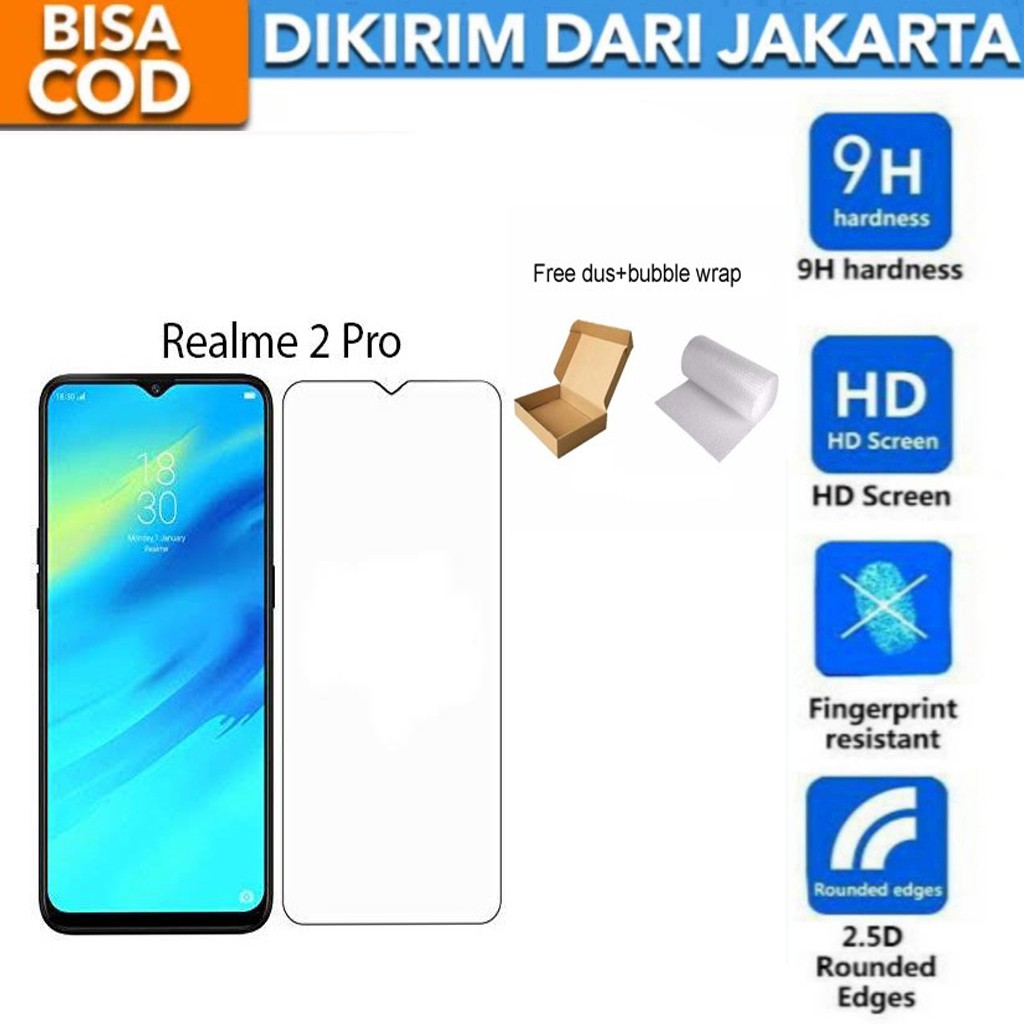 Oppo Realme 2 Pro Tempered Glass Screen Protector Anti Gores