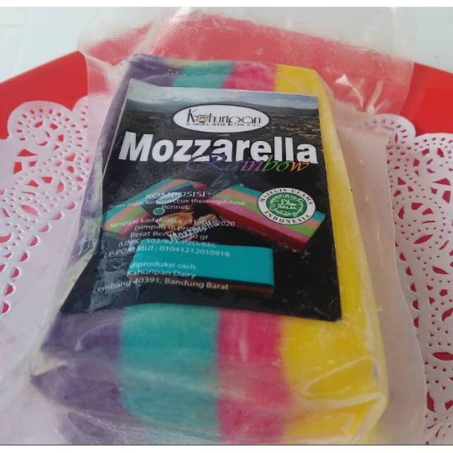 Keju Mozzarela Pelangi Kahuripan ( Mozzarella  Rainbow Cheese) 230gr