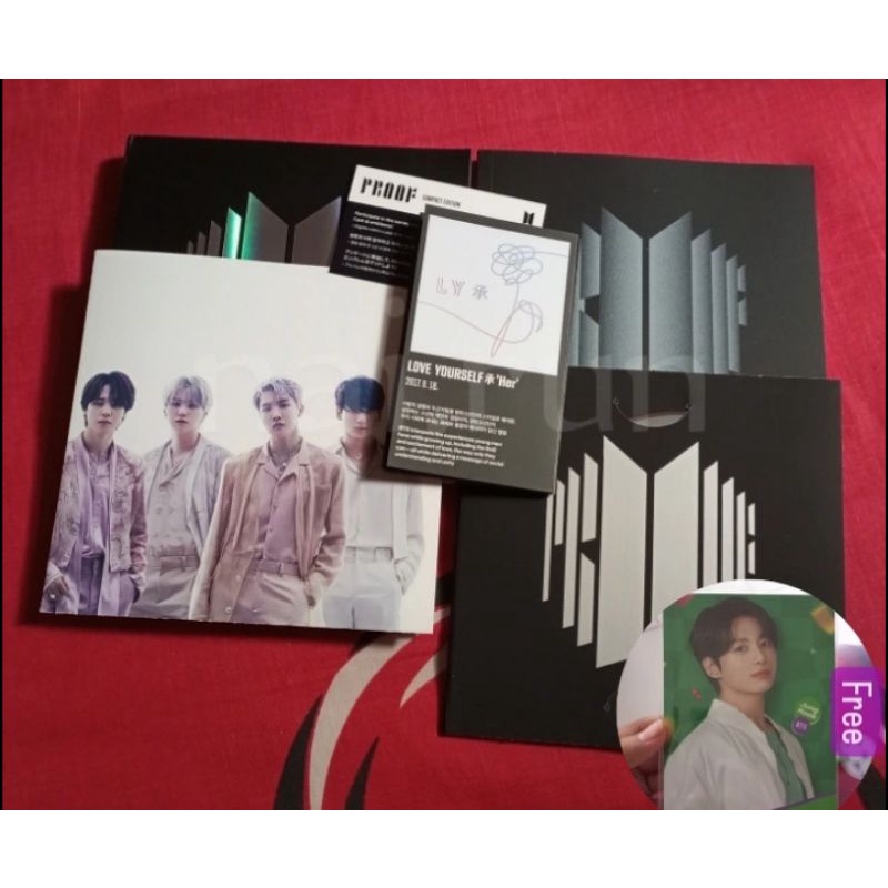 Album only proof compact free postcard ijo Jungkook, Poster Album Proof, PC Seokjin POB Weverse, Pos